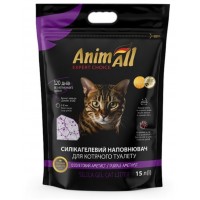 AnimAll 15 "Фиолетовый Аметист", силикагелевый наполнитель для кошачьих туалетов, 15 л