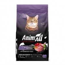 AnimAll (Энимал), сухой корм для котов, индейка и утка, 12 кг