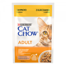 Cat Chow Ніжні шматочки з куркою та цукіні в желе для котів, 85 г