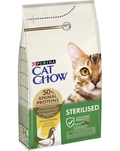 Cat Chow Sterilised Chicken, сухий корм для стерилізованих котів, з куркою, 1.5 кг