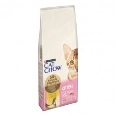 Cat Chow Kitten (Кет Чау Кіттен), сухий корм для кошенят, з куркою, 15 кг