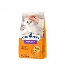 Club 4 Paws Premium, Urinary, сухий раціон для дорослих котів, для профілатики хвороб нирок, з куркою, 2 кг