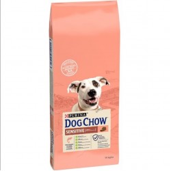 Dog Chow Sensitive (Дог Чау Сенситив), сухий корм для дорослих собак з чутливим травленням, з лососем, 14 кг