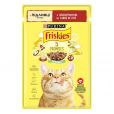 Friskies, шматочки в підливці з яловичиною для котів, 85 г