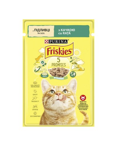 Friskies, шматочки в підливці з качкою для котів, 85 г