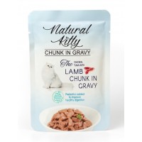 Natural Kitty Chunk in Gravy Chicken, Tuna with Lamb, влажный корм для взрослых кошек, курица, тунец, ягненок, 85 г