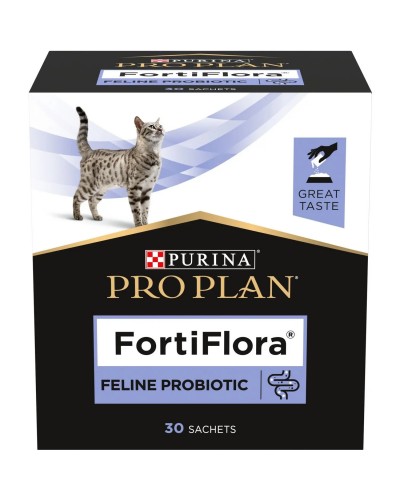 Purina Pro Plan FortiFlora Feline (Фортифлора), пробіотична добавка для лікування кошенят і дорослих котів з діареєю, 1 коробка (30 шт)