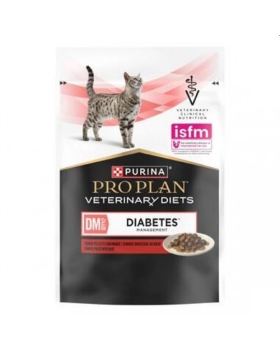 Purina Pro Plan DM ST/OX Diabetes Managment, вологий корм для дорослих котів з цукровим діабетом, з яловичиною, 85 г