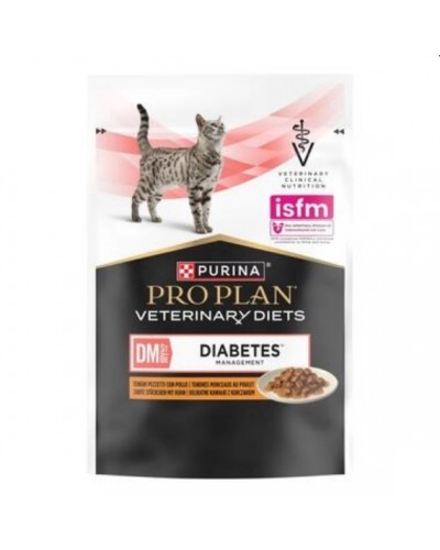 Purina Pro Plan DM ST/OX Diabetes Managment, вологий корм для дорослих котів з цукровим діабетом, з куркою, 85 г