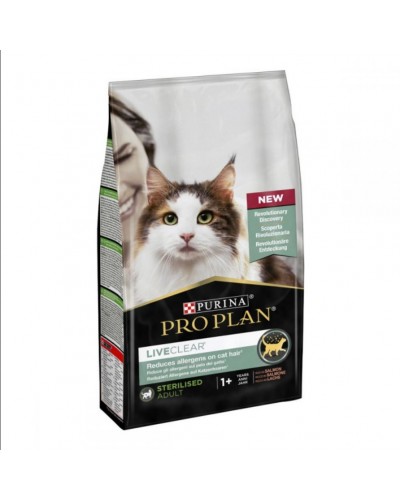 Purina Pro Plan LiveClear, сухий корм для знижения рівня алергенів у котів, з лососем, 1,4 кг