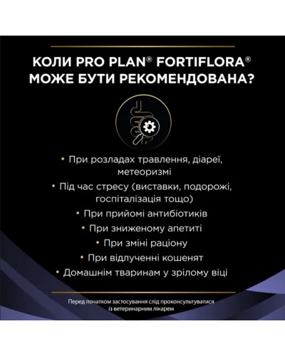 Purina Pro Plan FortiFlora Feline (Фортифлора), пробіотична добавка для лікування кошенят і дорослих котів з діареєю, 1 коробка (7 шт)