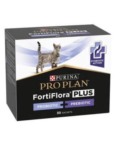 Purina Pro Plan FortiFlora Feline PLUS (Фортифлора Плюс), додатковий корм для дорослих котів та кошенят, пробіотик з пребіотиком, 1 коробка (30 шт)