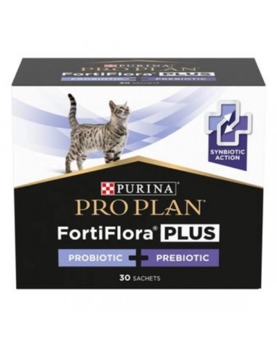 Purina Pro Plan FortiFlora Feline PLUS (Фортифлора Плюс), додатковий корм для дорослих котів та кошенят, пробіотик з пребіотиком, 1 коробка (30 шт)