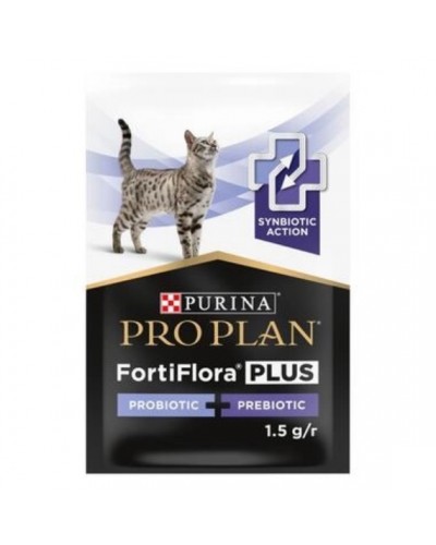 Purina Pro Plan FortiFlora Feline PLUS (Фортифлора Плюс), додатковий корм для дорослих котів та кошенят, пробіотик з пребіотиком, 1 коробка (30 шт)