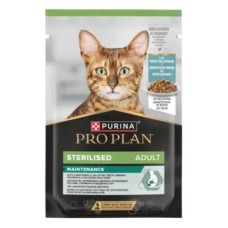 Purina Pro Plan Sterilised, вологий корм для стерилізованих котів, шматочки в желе з океанічною рибою, пауч, 85 г