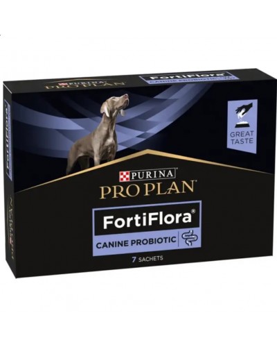 Pro Plan Purina ProPlan FortiFlora Canine (Фортифлора), пробіотична добавка для лікування цуценят і дорослих собак із діареєю, 1 коробка (7 шт)