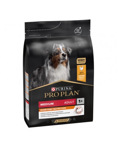 Pro Plan Purina ProPlan Medium Adult, сухий корм для собак середніх порід, з куркою, 3 кг