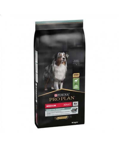 Pro Plan Purina ProPlan Medium Sensitive Digestion, сухий корм для середніх порід собак з чутливим травленням, з ягням, 14 кг