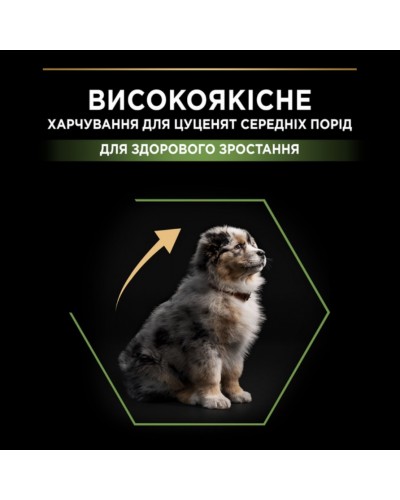 Pro Plan Purina ProPlan Medium Puppy, сухий корм для цуценят середніх порід, з куркою, 3 кг