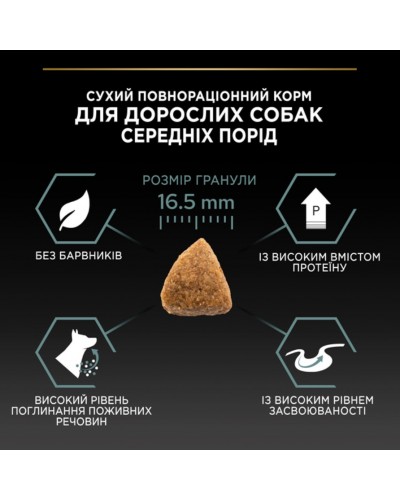 Pro Plan Purina ProPlan Medium Sensitive Digestion, сухий корм для середніх порід собак з чутливим травленням, з ягням, 3 кг