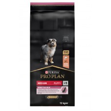 Pro Plan Purina ProPlan Medium Puppy Sensitive Skin сухой корм для щенков средних пород с чувствительной кожей, с лососем, 12 кг