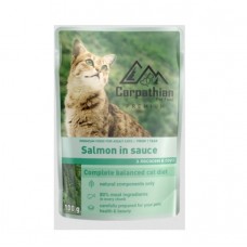 Carpathian Pet Food «Salmon in sauce», вологий корм для котів з лососем в соусі, 100 г