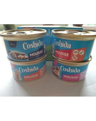 Coshida Mousse Selection, преміум муси для котів, ассорті смаків, 4 х 85 г