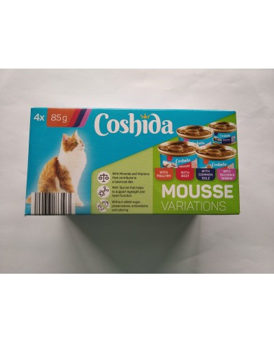 Coshida Mousse Selection, преміум муси для котів, ассорті смаків, 4 х 85 г