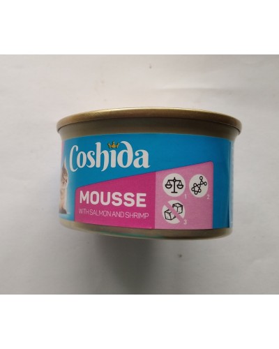 Coshida Mousse Selection, преміум мус для котів, з лососем і креветками, 85 г