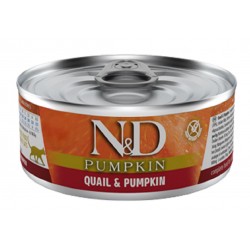 Farmina N&D Grain Free Pumpkin Quail Adult, вологий корм для котів з перепілкою та гарбузом, 70 г
