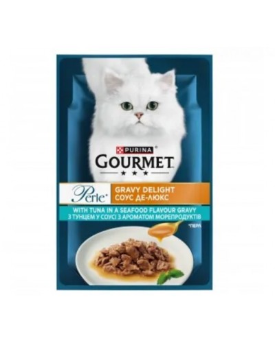 Gourmet Perle, вологий корм для котів з тунцем міні філе, 85 г
