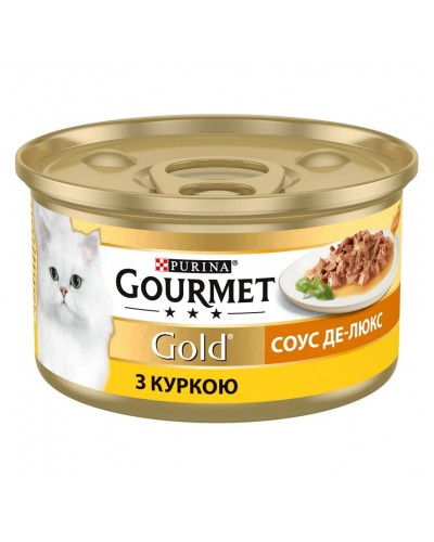 Вологий корм Purina Gourmet Gold Соус для котів, з куркою, шматочки в соусі, 85 г
