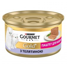 Вологий корм Purina Gourmet Gold для кошенят, з телятиною, паштет, 85 г