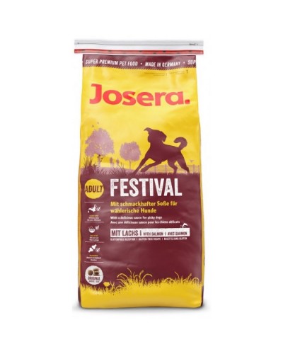 Сухий корм JOSERA Festival, для вибагливих собак, з лососем, 15 кг