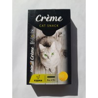 Ласощі для котів AnimAll Creme: крем-пюре з куркою, 6 стіків по 15 г