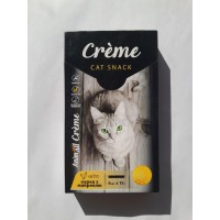 Ласощі для котів AnimAll Creme: крем-пюре з куркою та макреллю, 6 стіків по 15 г