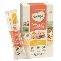 Feringa Vitality Creamy Snack, кремові ласощі для котів, з куркою, 24 стіки по 10 г