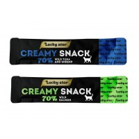 Lucky Star Creamy Snack Fish, кремові ласощі для котів, з рибою, 24 стіки по 10 г