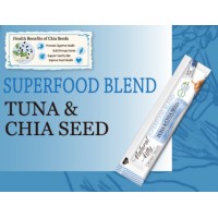 Ласощі для котів Natural Kitty Creamy Treats Superfood Blend: тунець і чіа, в желе, 1 стік, 12 г