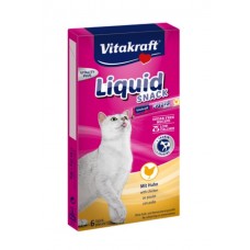 Vitakraft Cat Liquid Snack, кремові ласощі для котів, з куркою, 6 стіків по 15 г