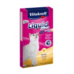 Vitakraft Cat Liquid Snack, кремові ласощі для котів, з куркою, 6 стіків по 15 г