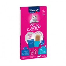 Vitakraft  Jelly Lovers, желейное лакомство для кошек, 2 вкуса, с лососем и камбалой, 6 стиков по 15 г