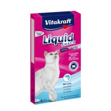 Vitakraft Cat Liquid Snack, кремові ласощі для котів, з лососем, 6 стіків по 15 г