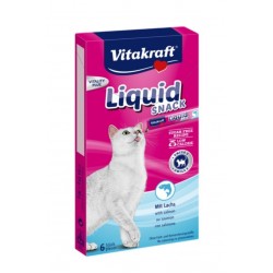 Vitakraft Cat Liquid Snack, кремові ласощі для котів, з лососем, 6 стіків по 15 г