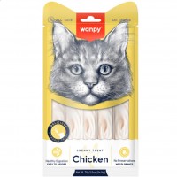  Wanpy Creamy Lickable Treats Chicken, кремові ласощі для котів, з куркою, 5 стіків по 14 г