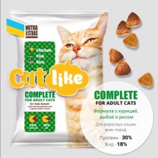 Nutra five stars Catlike Complete (Нутра 5 зірок Кетлайк Компліт), сухий корм для котів, курка/риба/рис, 10 кг