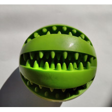М'яч з зубцями, аналог Denta Fun, м'ячик для собак, для жування і чистки зубів, салатовий, 7 см, 1 шт