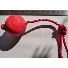 М'яч на канаті, аналог Liker Cord, м'ячик іграшка для собак, оранжевый, 8 см, 1 шт