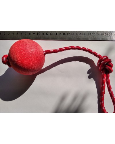 М'яч на канаті, аналог Liker Cord, м'ячик іграшка для собак, оранжевый, 8 см, 1 шт