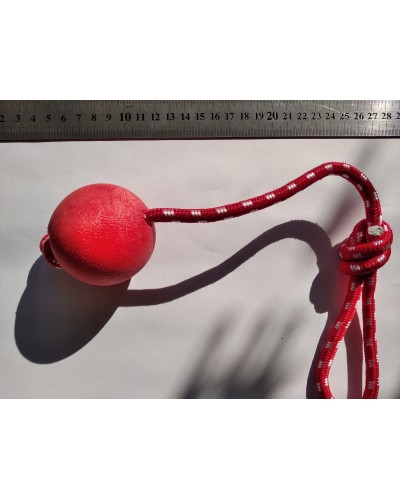 М'яч на канаті, аналог Liker Cord, м'ячик іграшка для собак, оранжевый, 7 см, 1 шт